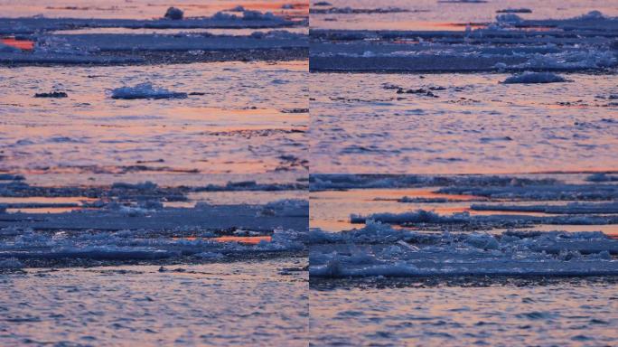 黑龙江松花江呈现流冰排美丽奇特景象13