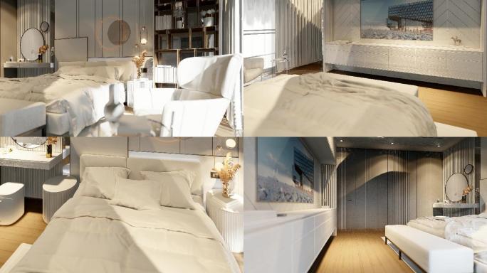 室内 卧室 设计 白色 高级 高端 高档