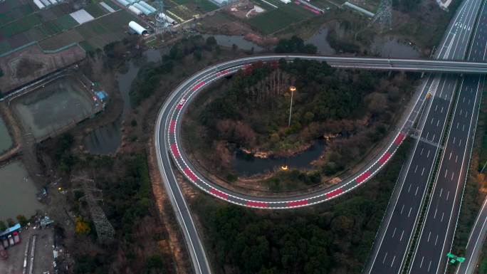 【4K原创】郊区高速公路高架交通道路航拍