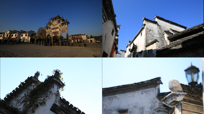 黄山西递乡村风景