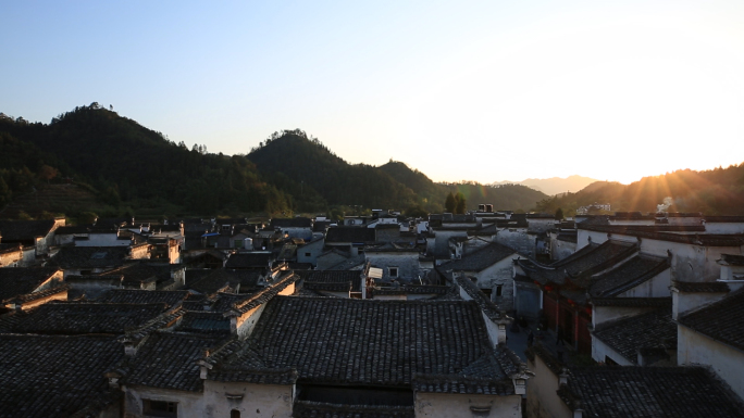 黄山西递乡村风景