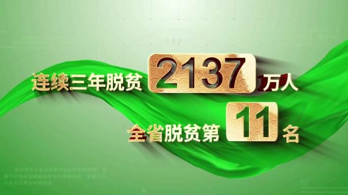 绿色数据展示