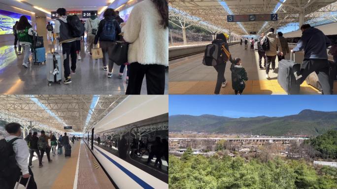 人流高铁过年出差
