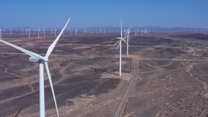 4k航拍新能源风力发电