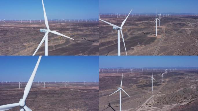 4k航拍新能源风力发电