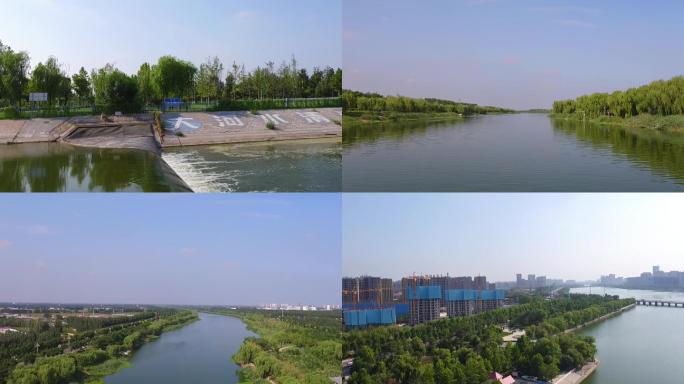 运河 航拍 空境 城市 河流