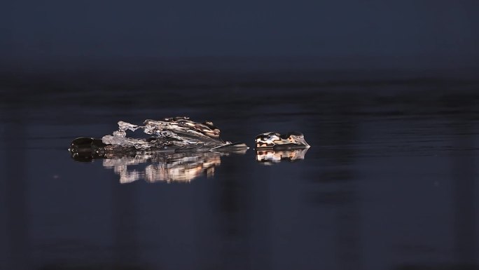 黑龙江松花江呈现“流冰排”美丽奇特景象2