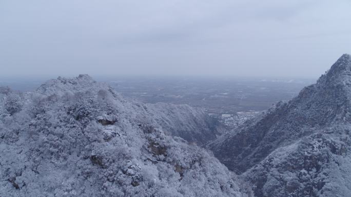 H155 航拍 终南山雪景 雪山 雪