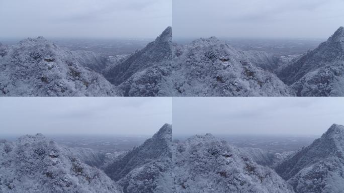 H155 航拍 终南山雪景 雪山 雪