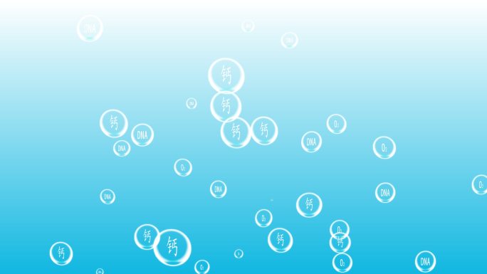 化妆品化学元素钙水DNA泡泡模版