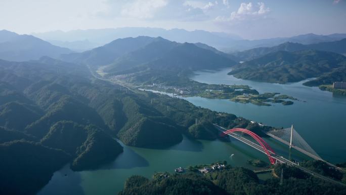 黄山太平湖4k航拍