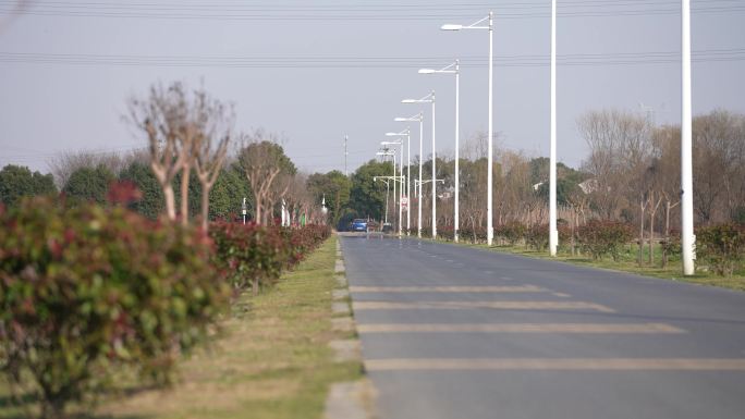 乡村公路汽车经过视频素材