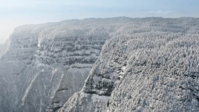 4K大雪覆盖的瓦屋山梦幻森林