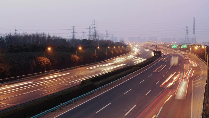 高速公路车流,上海外环延时,交通运输