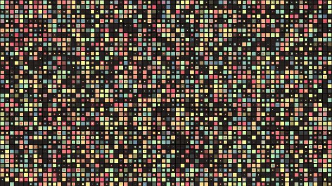 4K清新方块方格动画无缝循环