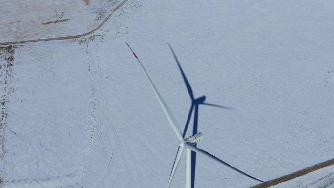 4K风车群 航拍风力发电-新能源