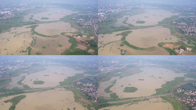 航拍诸暨高湖全景