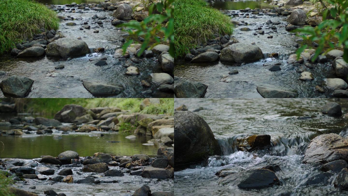 唯美意境小溪流水：森林山泉溪流河水