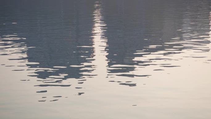 水面倒影 水波浪