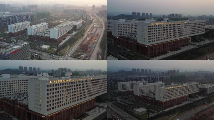 杭州浙江大学附属第一医院总部航拍