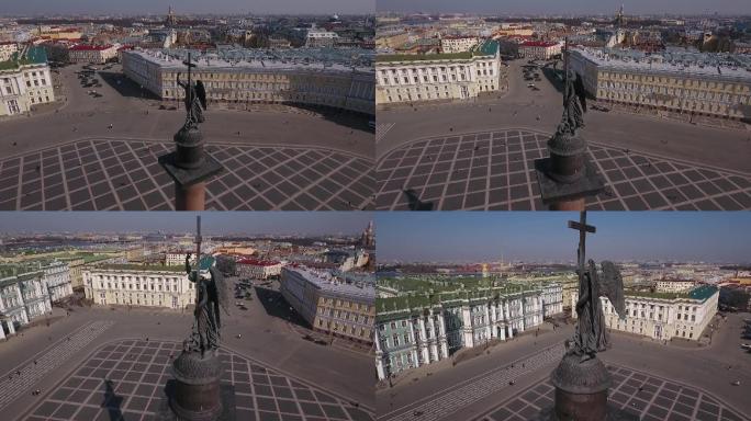 俄罗斯天使冬宫广场雕塑