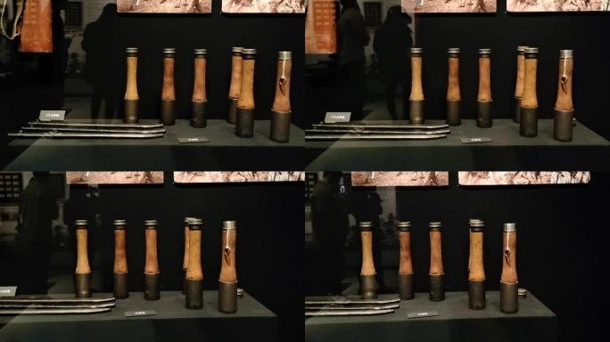 博物馆展示抗战时期手榴弹