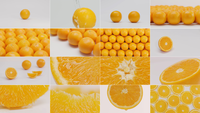 【4K】橙子柑橘橘子素材合集