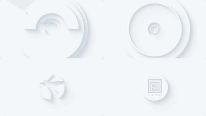简约时尚白色系商标logo展示模板