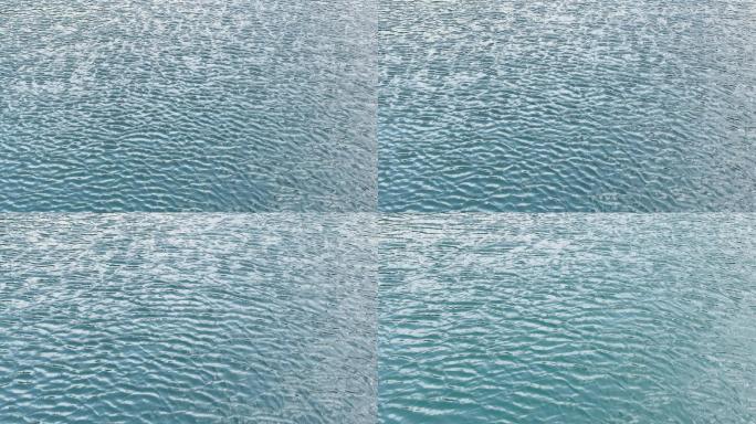 浙江青山绿水蓝色湖面水面水库清澈波光水纹