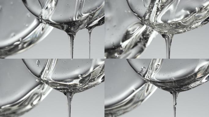 粘稠液体流动 透明液体