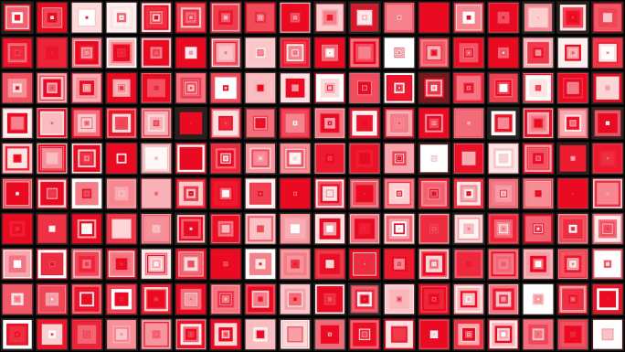 4K红色大方块方格动画无缝循环