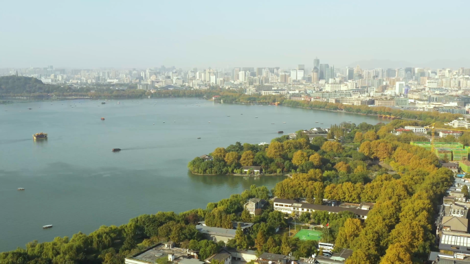 4K 杭州西湖航拍延时摄影 山水风景合集