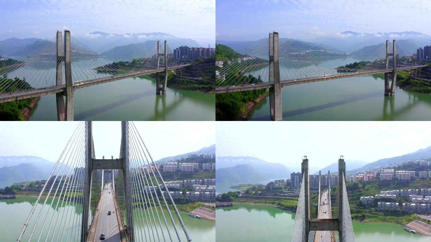 绥江县跨江大桥航拍