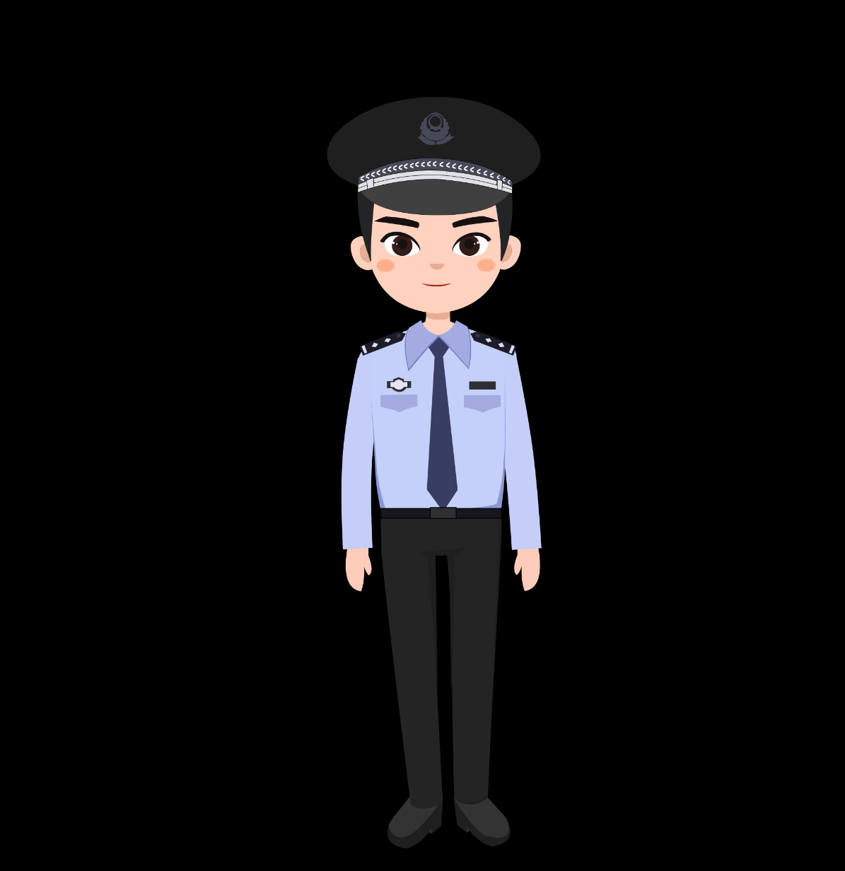 最新MG动画人物角色讲解公安城管警察交警