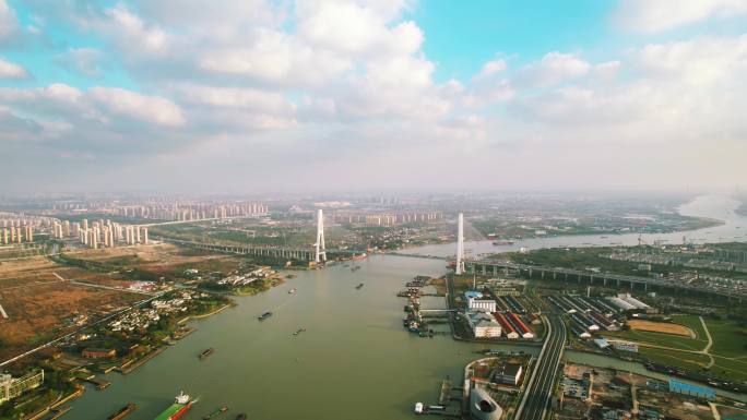 上海徐浦大桥航拍