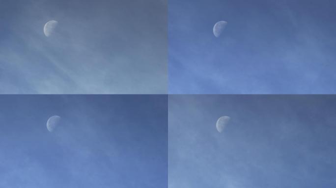 月亮和云延时素材