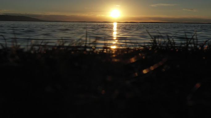 青海湖日落