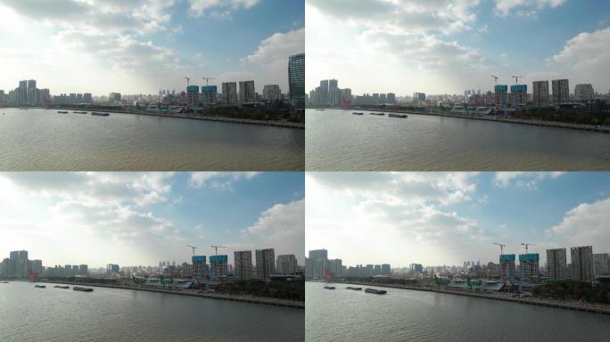 上海黄浦江前滩航拍