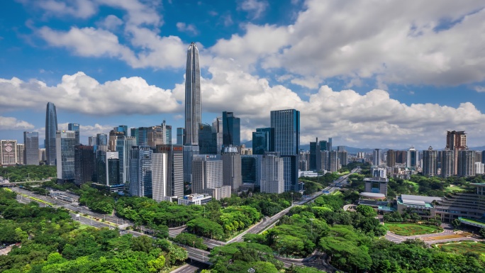 深圳福田CBD白天大气延时