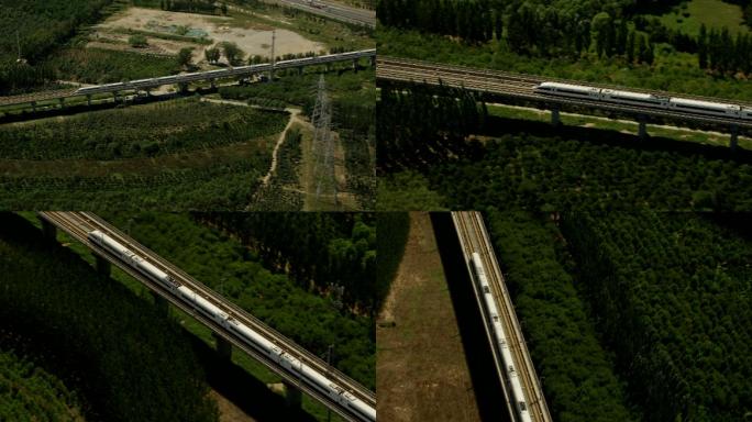 中国速度，高速行驶中的高铁列车