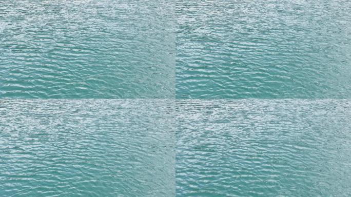 浙江青山绿水清澈湖面水面蓝色湖水波光水纹