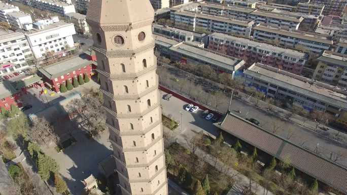 4K素材：宁夏银川西塔承天寺塔