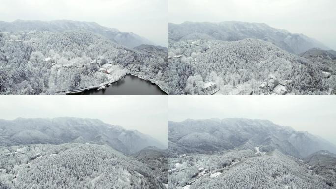 庐山如琴湖雪景