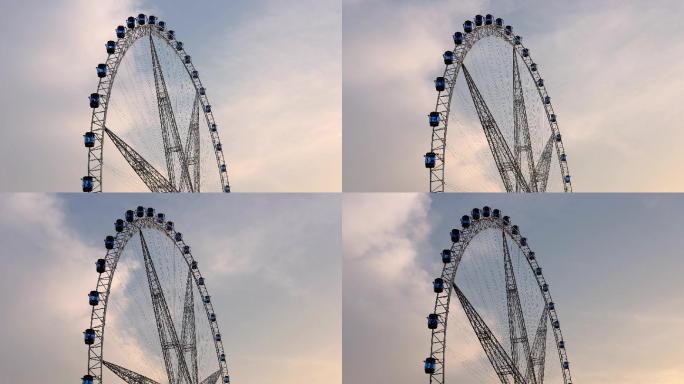 晚霞中的摩天轮