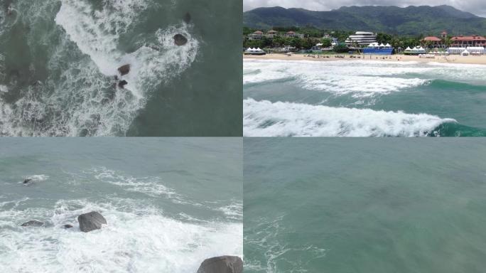 海南南海有气势的海浪汹涌澎湃浪花