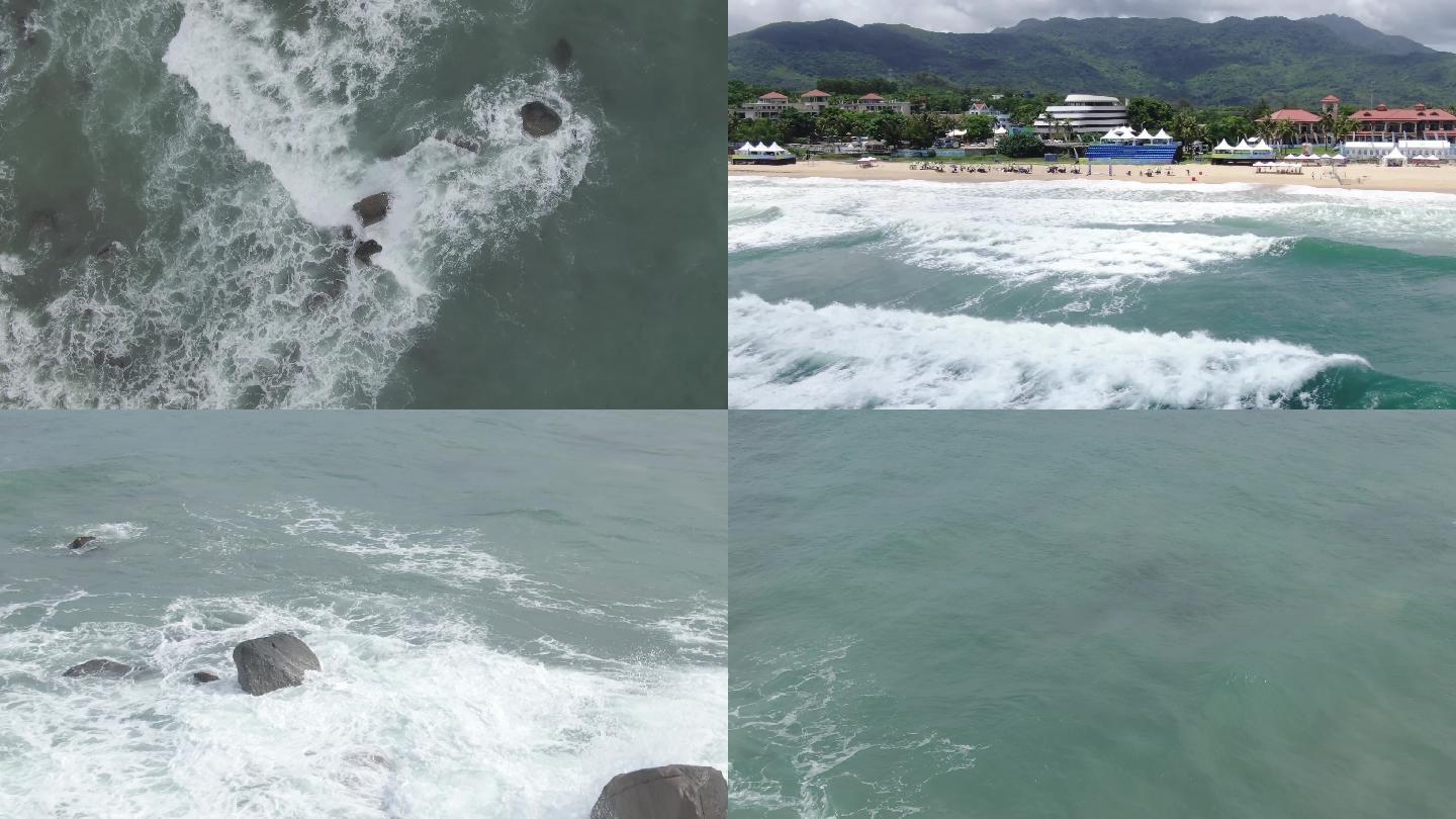 海南南海有气势的海浪汹涌澎湃浪花