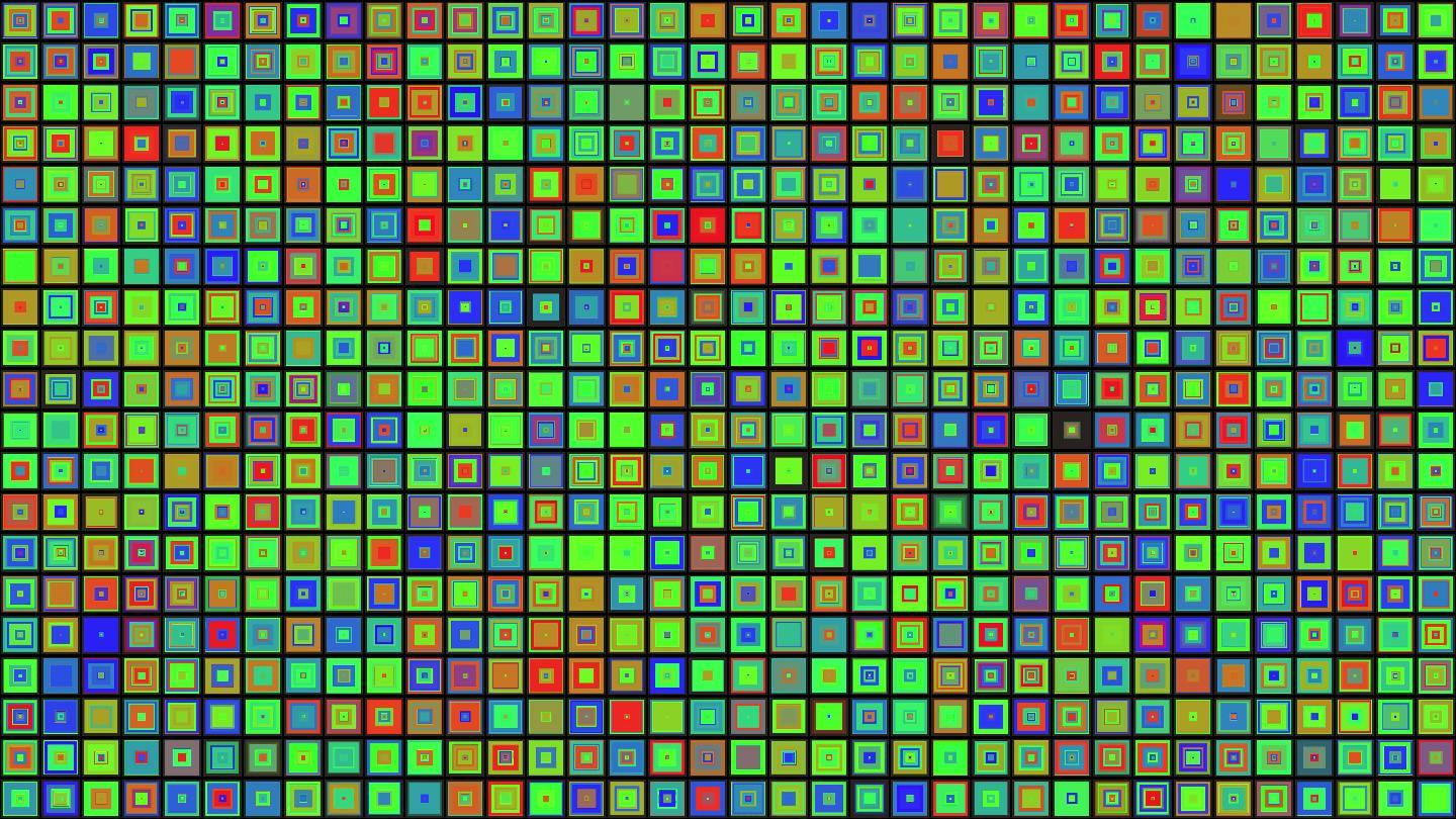 4K红绿蓝大方块方格动画无缝循环