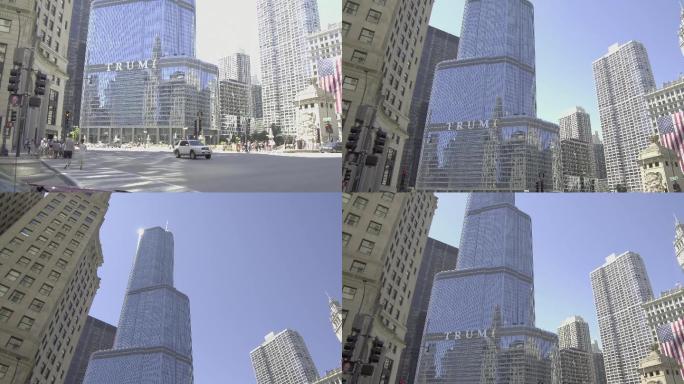 芝加哥美国川普大厦素材实拍