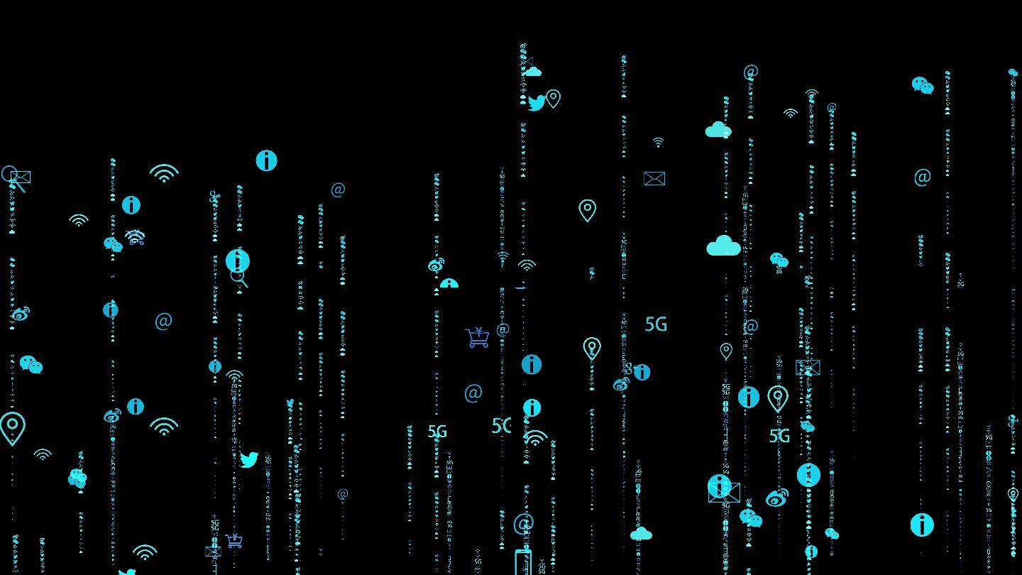 4K科技图表-科技元素-网络信息数字流