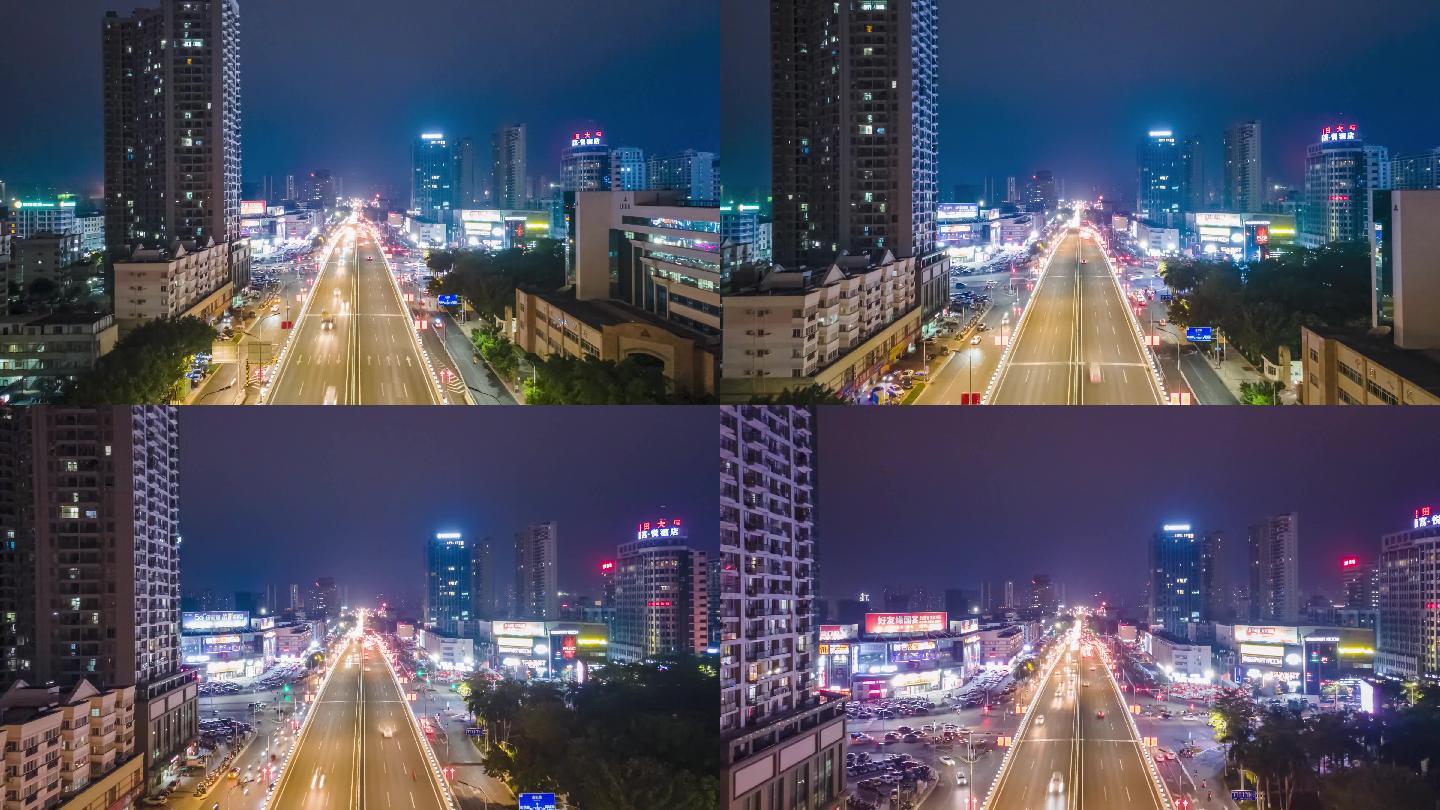 广西贵港金港大道高架桥夜景